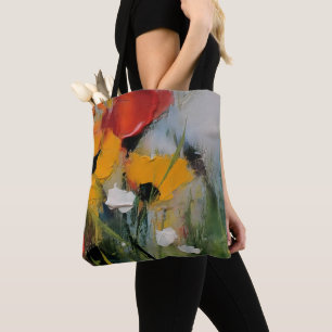 Riverside – Expressive Abstrakte Wiese Tasche