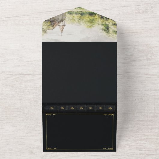 Riverside Fairytale Book Wedding Einladung (Außenbereich)