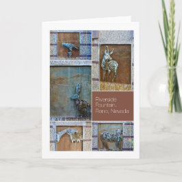 Riverside Fountain Figures Foto Collage Reno, NV Karte