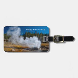 Riverside Geyser Eruption Yellowstone Gepäckanhänger