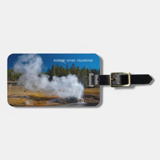 Riverside Geyser Eruption Yellowstone Gepäckanhänger (Vorderseite horizontal)
