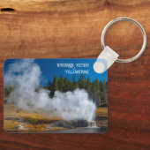 Riverside Geyser Eruption Yellowstone Schlüsselanhänger (Vorderseite)