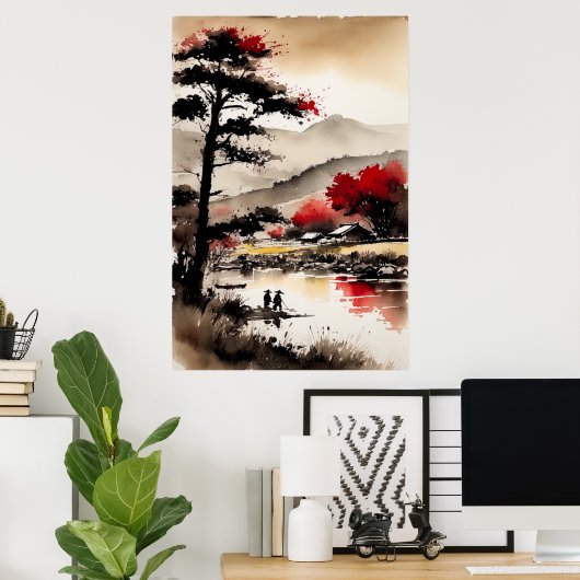 Riverside Harvest Melody Poster (Heimbüro)