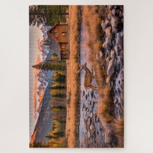 Riverside Kabine mit Hirsch Puzzle (Vertikal)