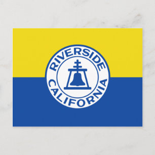 Riverside, Kalifornien, Flagge der Vereinigten Sta Postkarte