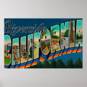 Riverside, Kalifornien - Große Buchstabenszenen Poster (Vorne)