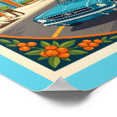 Riverside Kalifornien Grüße Retro Stil Poster (Ecke)
