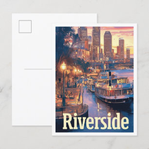 Riverside Kalifornien USA Kunst Vintage Reise Postkarte