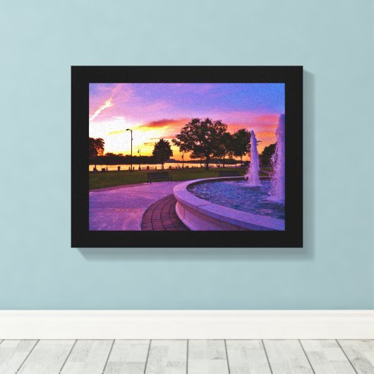 Riverside Park Leinwanddruck (Insitu (Holzboden))