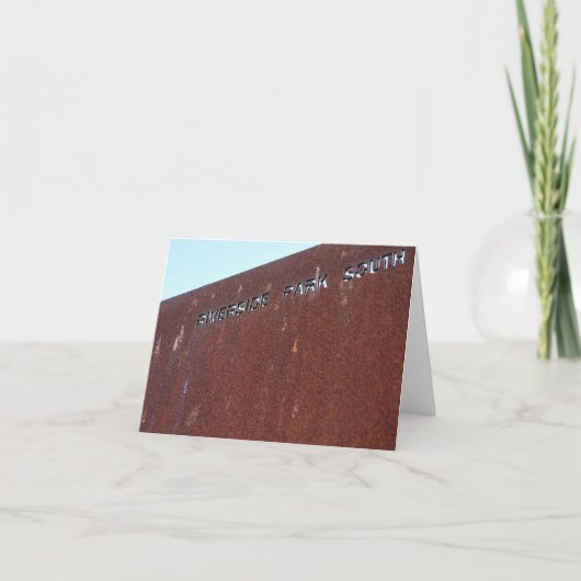 Riverside Park South Rusty Sign New York City NYC Karte (Vorderseite)