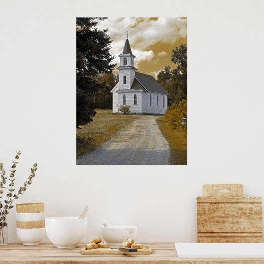 Riverside Presbyterian Church, 1800s sepia Poster (Küche)