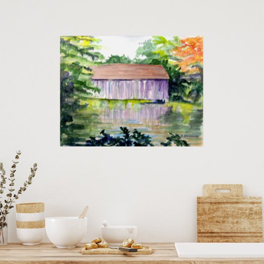 "RIVERSIDE REFLEKTIONEN" - KUNST - HARRIET DAVIDSO POSTER (Küche)