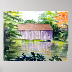 "RIVERSIDE REFLEKTIONEN" - KUNST - HARRIET DAVIDSO POSTER