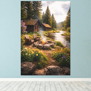 Riverside Serenity – Kinoleinwand-Druck einer Kabi Leinwanddruck