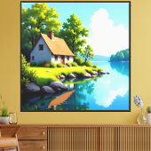 Riverside Serenity Leinwanddruck (Insitu (Wohnzimmer))