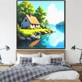 Riverside Serenity Leinwanddruck (Insitu (Schlafzimmer))