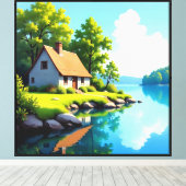 Riverside Serenity Leinwanddruck (Insitu (Holzboden))