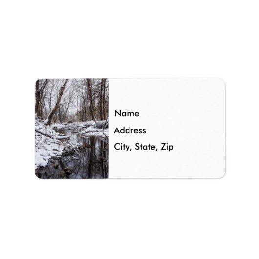 Riverside Snow Address Label Adressaufkleber (Vorne)