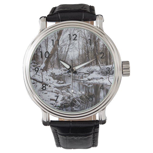 Riverside Snow Armbanduhr (Vorderseite)