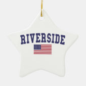 Riverside US-Flagge Keramikornament (Vorne)