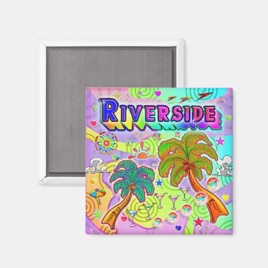 Riverside Vacation Target Magnet (Vorderseite/Rückseite)
