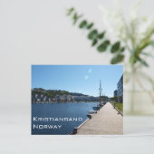Riverside View in Kristiansand, Norwegen Postkarte (Stehend Vorderseite)