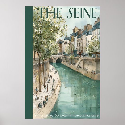 Riverside Walkway Poster City Canal, Bridge View (Vorne)