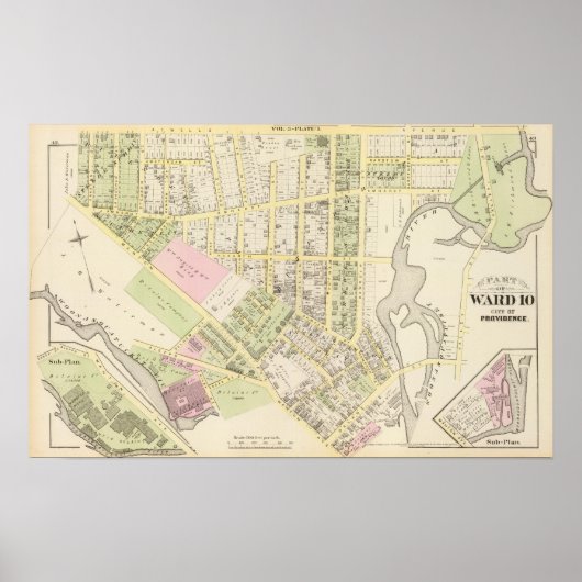 Riverside Woolen Mills Atlas Karte Poster (Vorne)