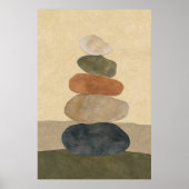 Riverstone Stack Gouache Boho Art Plakat (Vorne)