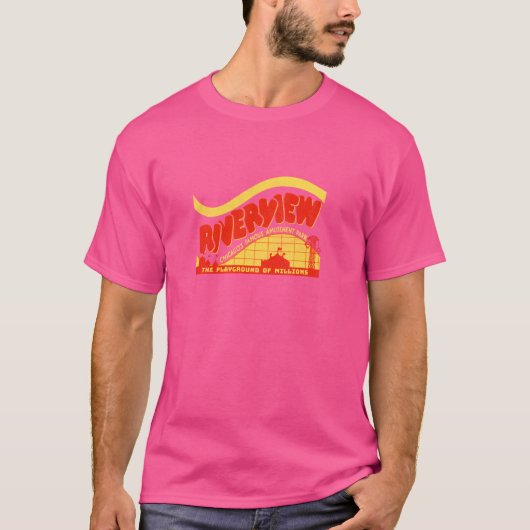 Riverview Chicagos berühmter Vergnügungspark Retro T-Shirt (Vorderseite)