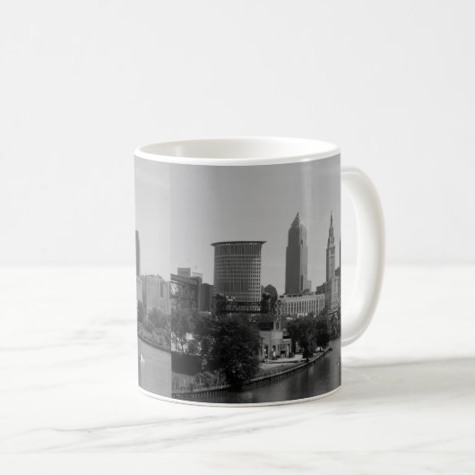Riverview Cleveland B&W Tasse (VorderseiteRechts)