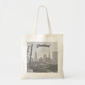 Riverview Cleveland B&W Tote Bag Tragetasche (Vorne)