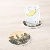 Riverview Cleveland (Sepia) Getränkeuntersetzer (Seite)