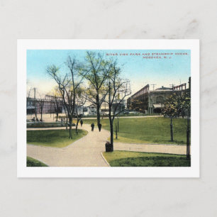 Riverview Park & Docks, Hoboken NJ Vintag Postkarte