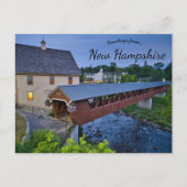 Riverwalk Covered Bridge Littleton New Hampshire Postkarte (Vorderseite)