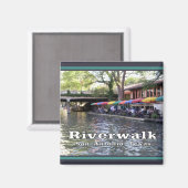Riverwalk, San Antonio, TEXAS Magnet (Vorderseite/Rückseite)
