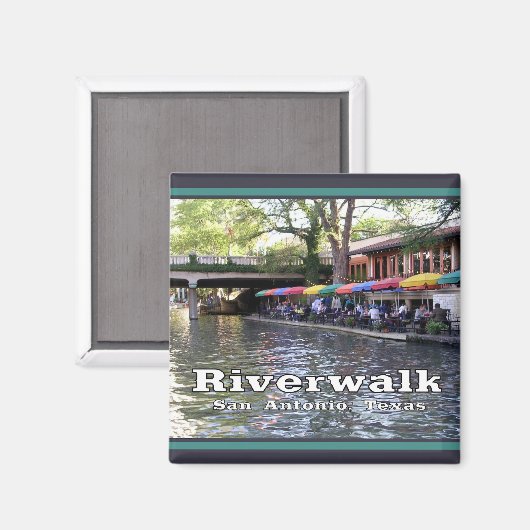 Riverwalk, San Antonio, TEXAS Magnet (Vorderseite/Rückseite)