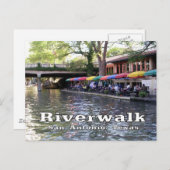 Riverwalk, San Antonio, TEXAS Postkarte (Vorne/Hinten)