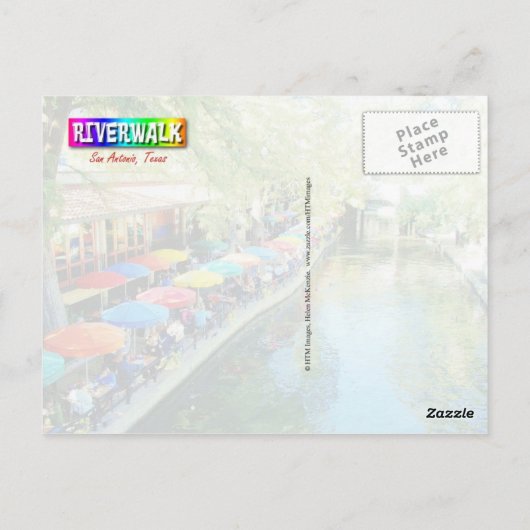 Riverwalk, San Antonio, Texas Postkarte (Rückseite)