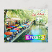 Riverwalk, San Antonio, Texas Postkarte (Vorderseite)