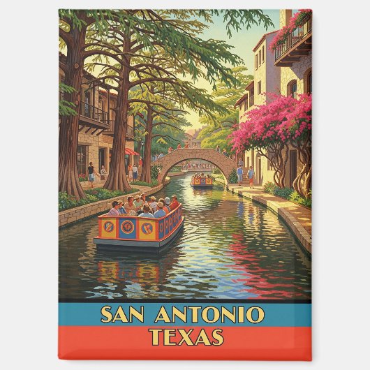 Riverwalk San Antonio Texas Travel Magnet (Vorderseite)