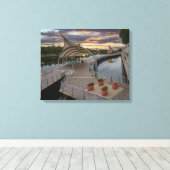 Riverwalk über Tampa Florida Leinwanddruck (Insitu (Holzboden))