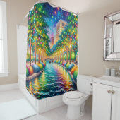 "Riverwalk Verzauberung: Mitternachtsverdienst" Duschvorhang (Beispiel)