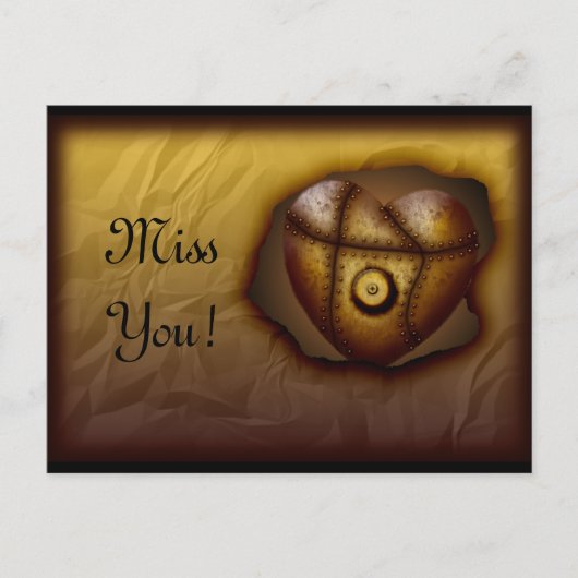 Riveted Heart, anpassbare Postkarte (Vorderseite)