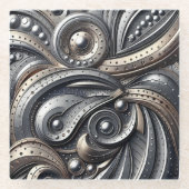 riveted metal curves  glasuntersetzer (Vorderseite)