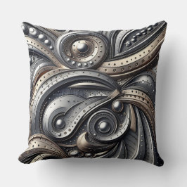 riveted metal curves kissen