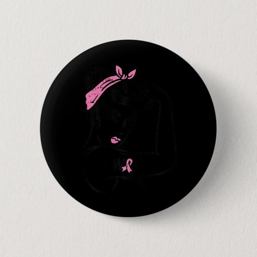 Riveter I Won Awareness Breast Cancer Survivor Wom Button (Vorderseite)