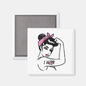 Riveter I Won Awareness Breast Cancer Survivor Wom Magnet (Vorderseite/Rückseite)