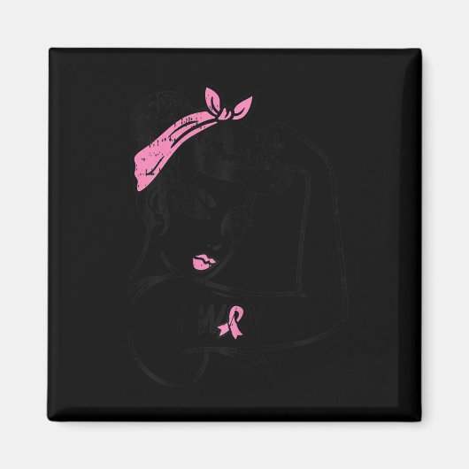 Riveter I Won Awareness Breast Cancer Survivor Wom Magnet (Vorne)