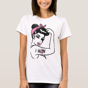 Riveter I Won Awareness Breast Cancer Survivor Wom T-Shirt
